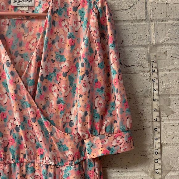 Vintage 80’s Cottagecore Pastel J.J. of California Dress 12 - Picture 2 of 10